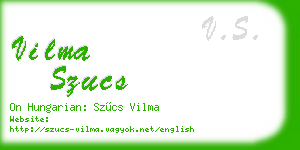 vilma szucs business card